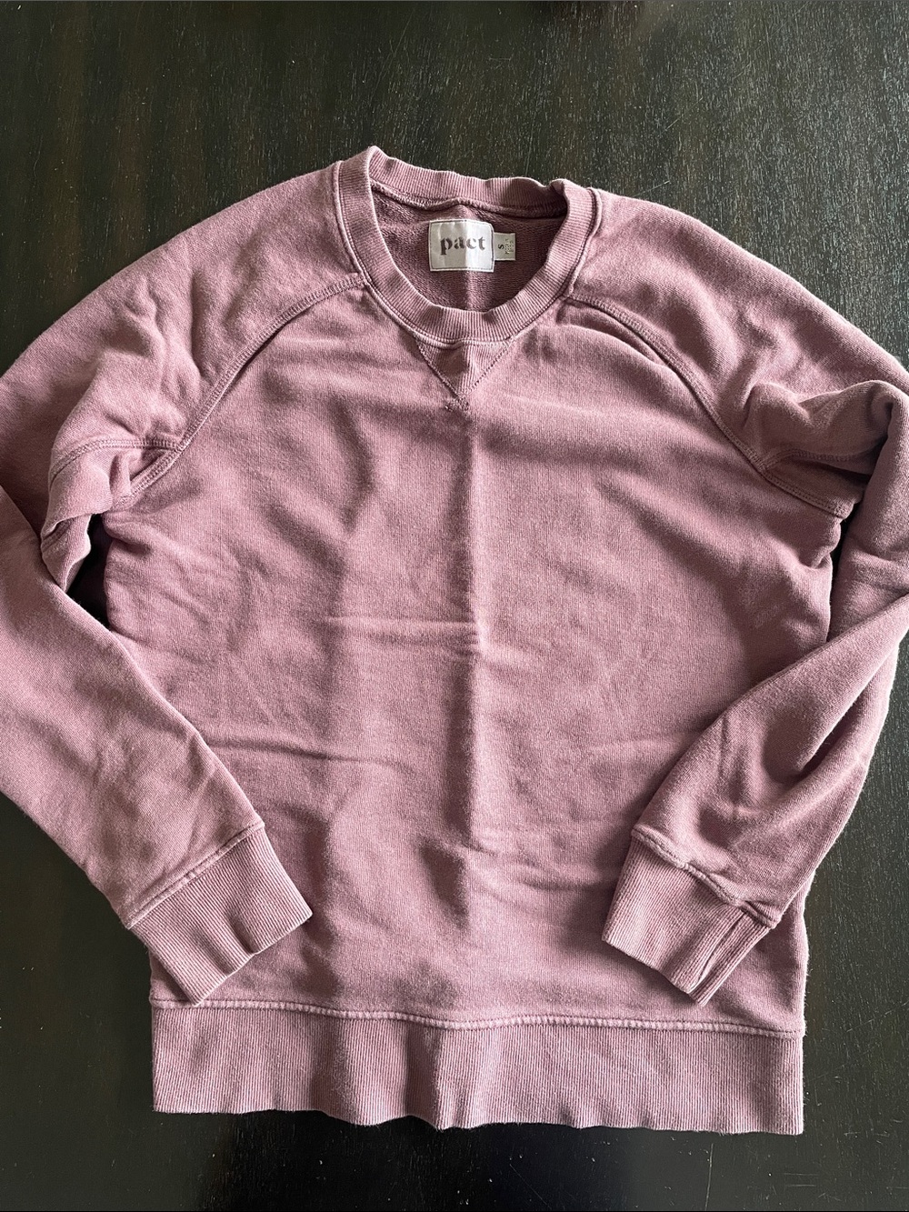 Pact Men's Crewneck Sweatshirt in Dusty Rose Pink